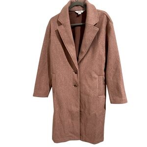 NWOT Old Navy Brushed Long Overcoat Mauve, size S
